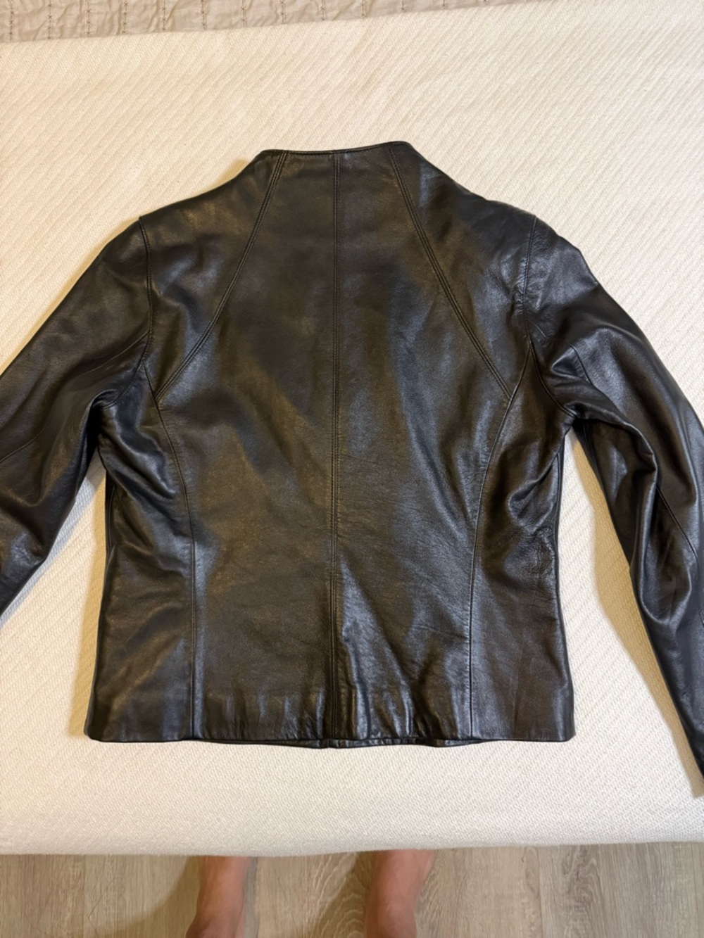 RÉVUE Black 100% Lamb Leather Jacket - Classic Look - Picture 3 of 6